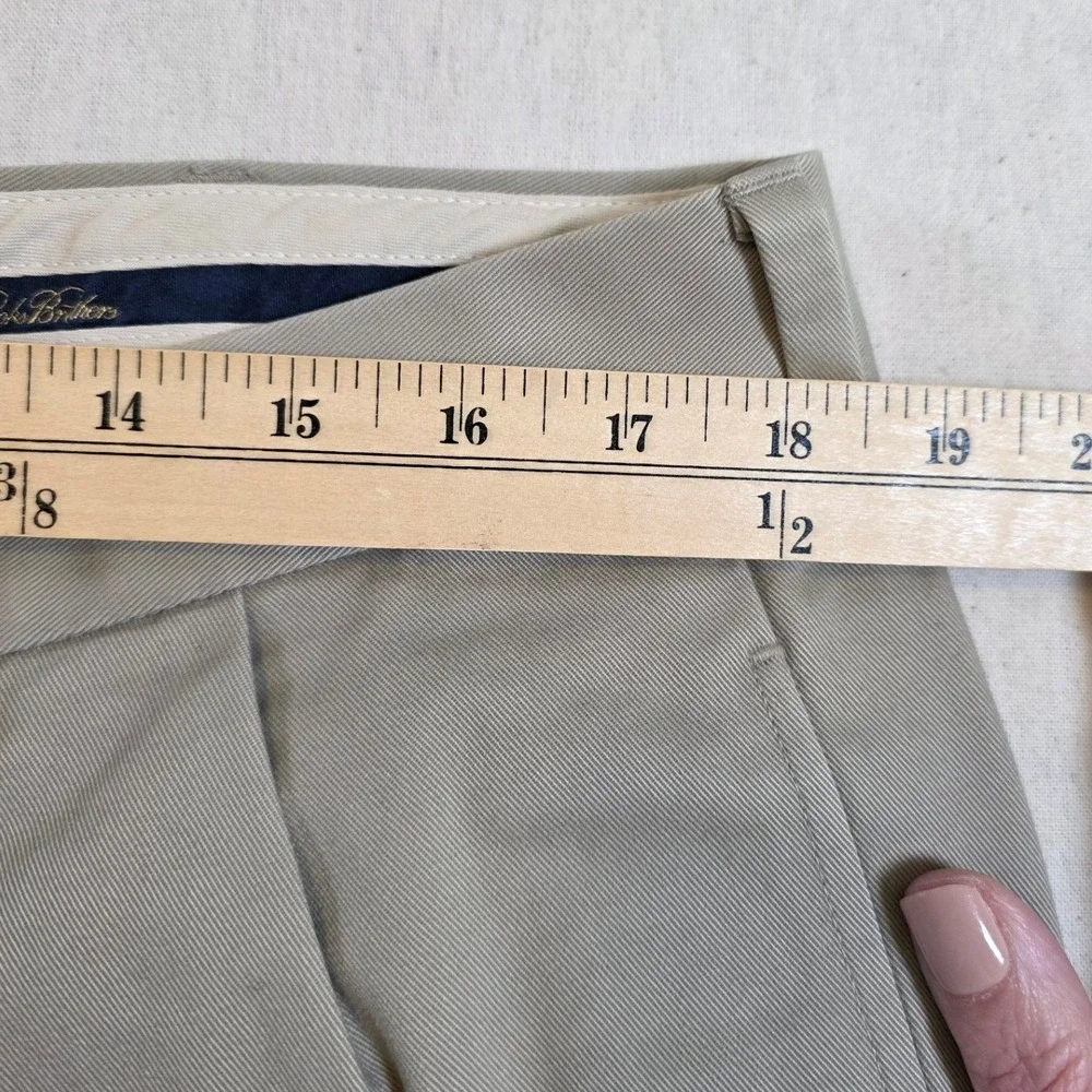 Brooks‎ Brothers Advantage Chino Mens 38x30 Khaki Elliot Pleated Cuffed Pants